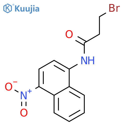 Propanamide, 3-bromo-N-(4-nitro-1-naphthalenyl)- structure