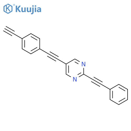 Pyrimidine, 5-[(4-ethynylphenyl)ethynyl]-2-(phenylethynyl)- structure