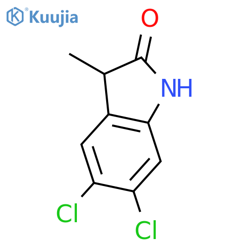 5,6-dichloro-3-methyl-2,3-dihydro-1H-indol-2-one structure