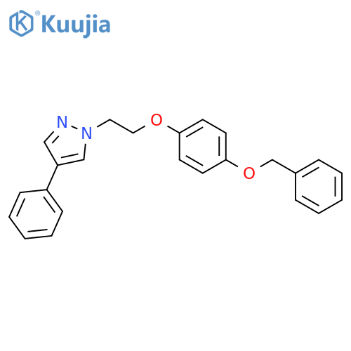 1H-Pyrazole, 4-phenyl-1-[2-[4-(phenylmethoxy)phenoxy]ethyl]- structure