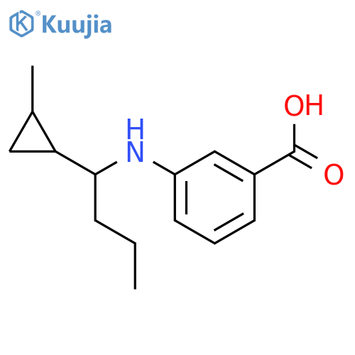 BENZOIC ACID, 3-[[1-(2-METHYLCYCLOPROPYL)BUTYL]AMINO]- structure