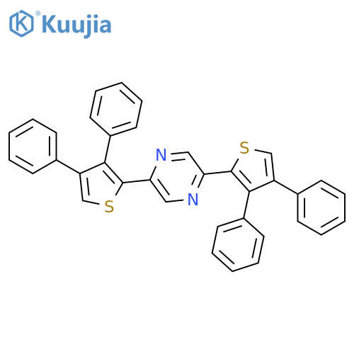 PYRAZINE, 2,5-BIS(3,4-DIPHENYL-2-THIENYL)- structure
