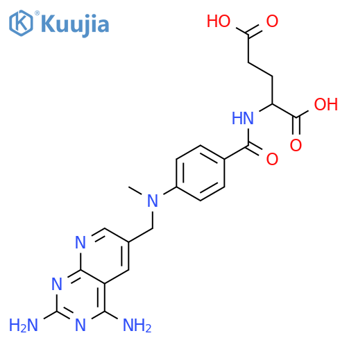 2-[[4-[(2,4-Diaminopyrido[2,3-d]pyrimidin-6-yl)methyl-methylamino]benzoyl]amino]pentanedioic acid structure
