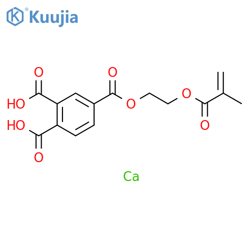 1,2,4-Benzenetricarboxylic acid, 4-[2-[(2-methyl-1-oxo-2-propen-1-yl)oxy]ethyl] ester, calcium salt (1:1) structure