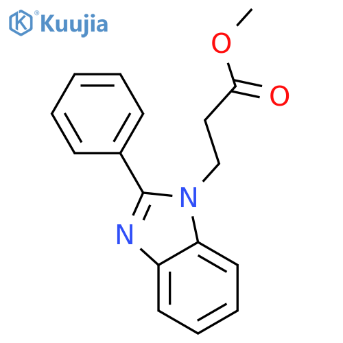 1H-BENZIMIDAZOLE-1-PROPANOIC ACID, 2-PHENYL-, METHYL ESTER structure