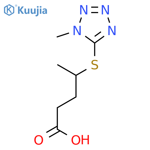 PENTANOIC ACID, 4-[(1-METHYL-1H-TETRAZOL-5-YL)THIO]- structure