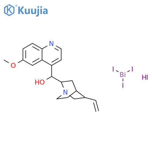 (5-ethenyl-1-azabicyclo[2.2.2]oct-7-yl)-(6-methoxyquinolin-4-yl)methanol; triiodobismuthane; hydroiodide structure