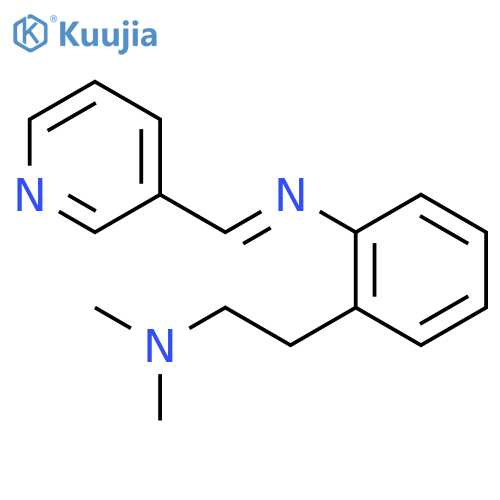 Benzeneethanamine, N,N-dimethyl-2-[(3-pyridinylmethylene)amino]- structure