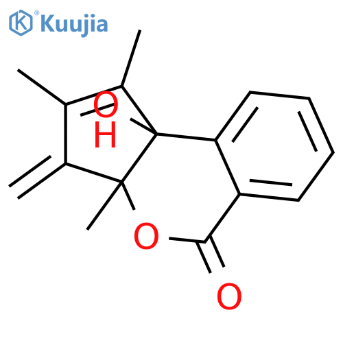 3,9b-Dihydro-9b-hydroxy-1,2,3a-trimethyl-3-methylencyclopenta[c][2]benzopyran-5(3aH)-on structure