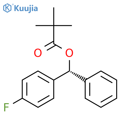 Propanoic acid, 2,2-dimethyl-, (R)-(4-fluorophenyl)phenylmethyl ester structure