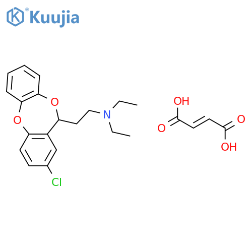 2-(2-chloro-11H-dibenzo[b,e][1,4]dioxepin-11-yl)-N,N-diethylethanamine (2E)-but-2-enedioate structure