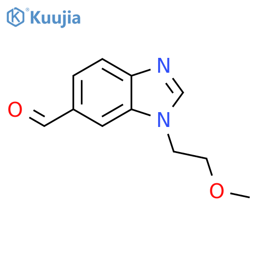 1H-Benzimidazole-6-carboxaldehyde, 1-(2-methoxyethyl)- structure