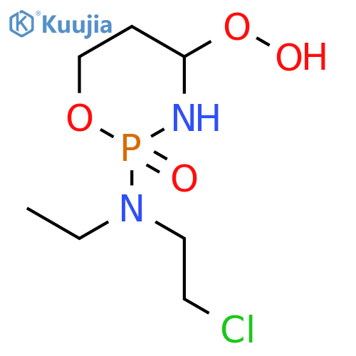 2-[(2-chloroethyl)(ethyl)amino]-2-oxido-1,3,2-oxazaphosphinan-4-yl hydroperoxide structure