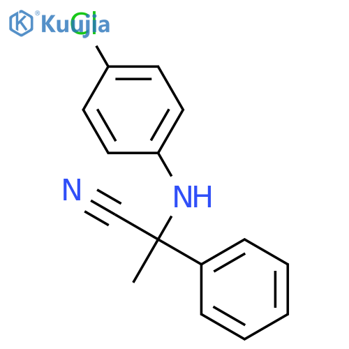 (2R)-2-[(4-chlorophenyl)amino]-2-phenylpropanenitrile structure