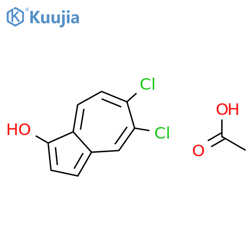 1-Azulenol, 5,6-dichloro-, acetate structure