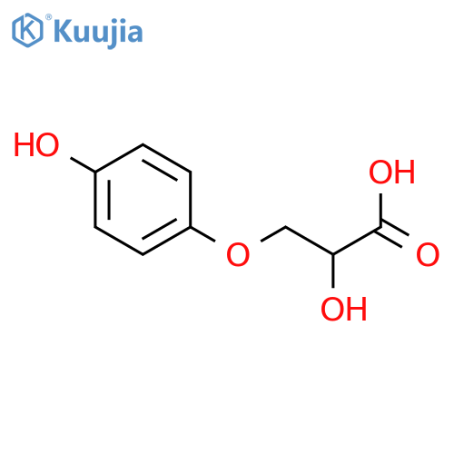 Propanoic acid,2-hydroxy-3-(4-hydroxyphenoxy)- structure