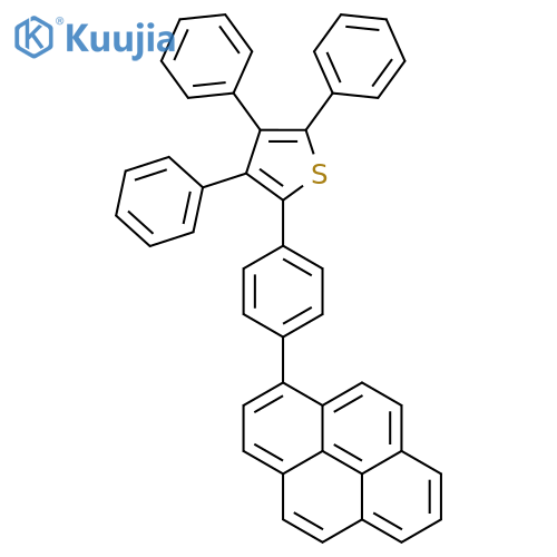 Thiophene, 2,3,4-triphenyl-5-[4-(1-pyrenyl)phenyl]- structure
