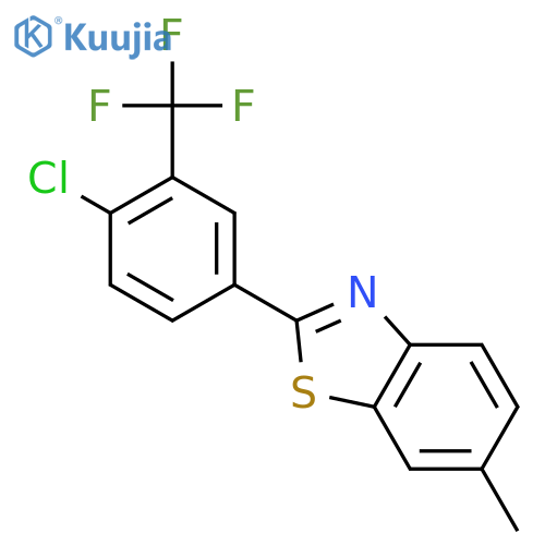 Benzothiazole, 2-[4-chloro-3-(trifluoromethyl)phenyl]-6-methyl- structure