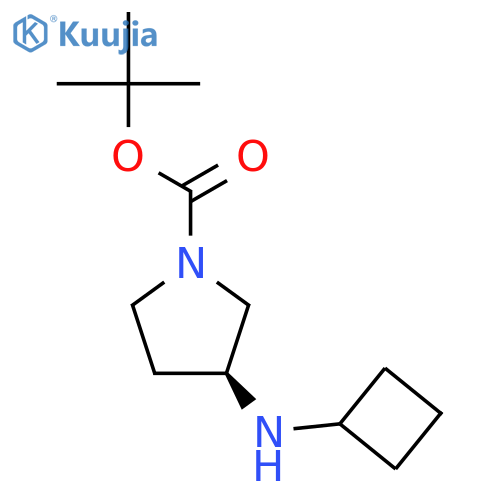 1-Pyrrolidinecarboxylic acid, 3-(cyclobutylamino)-, 1,1-dimethylethylester, (3S)- structure