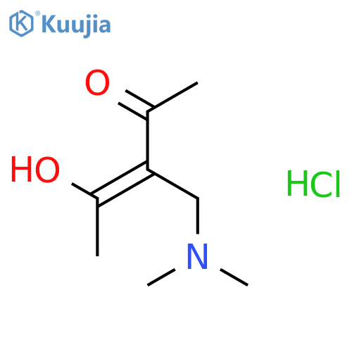 3-Penten-2-one, 3-[(dimethylamino)methyl]-4-hydroxy-, hydrochloride structure