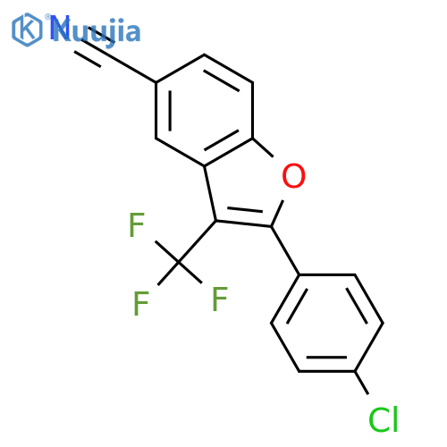 5-Benzofurancarbonitrile, 2-(4-chlorophenyl)-3-(trifluoromethyl)- structure