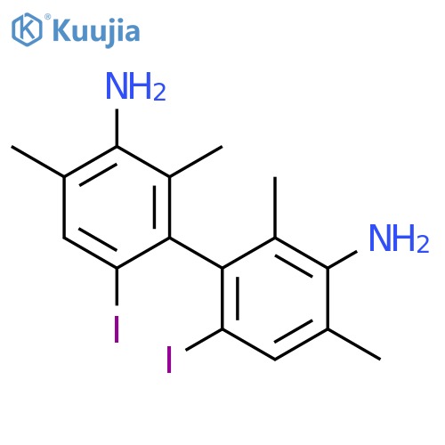 [1,1'-Biphenyl]-3,3'-diamine, 6,6'-diiodo-2,2',4,4'-tetramethyl- structure