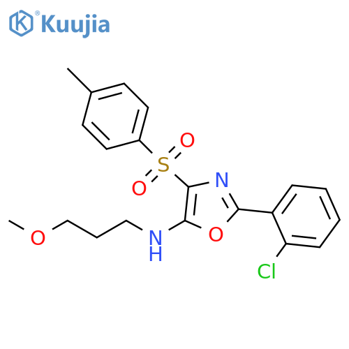 2-(2-chlorophenyl)-N-(3-methoxypropyl)-4-(4-methylbenzenesulfonyl)-1,3-oxazol-5-amine structure