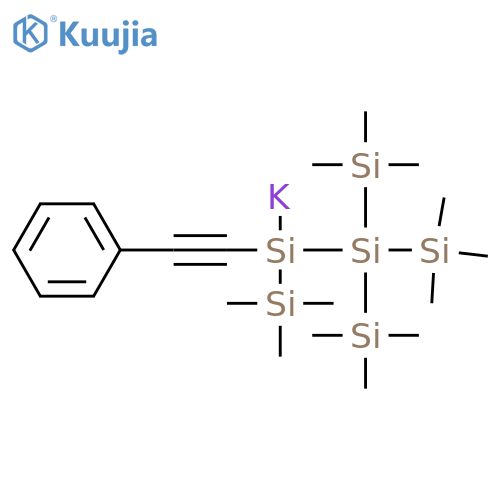 Potassium,[3,3,3-trimethyl-1-(phenylethynyl)-1,2,2-tris(trimethylsilyl)trisilanyl]- structure