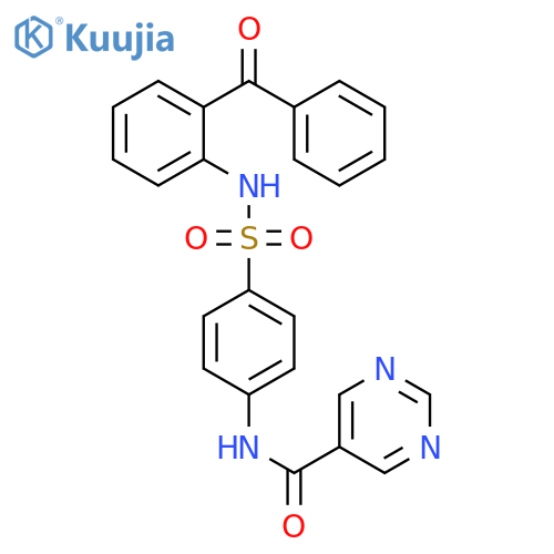 5-Pyrimidinecarboxamide,N-[4-[[(2-benzoylphenyl)amino]sulfonyl]phenyl]- structure