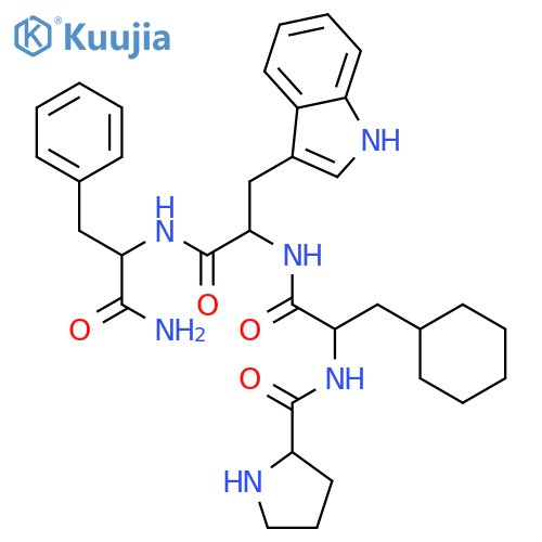 L-Phenylalaninamide, L-prolyl-3-cyclohexyl-D-alanyl-L-tryptophyl- structure