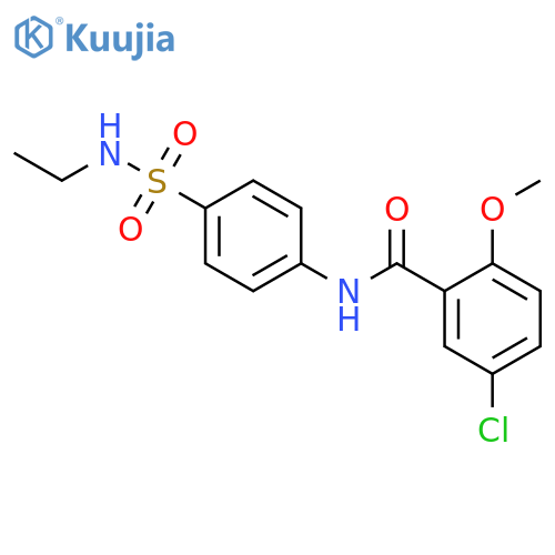 5-chloro-N-[4-(ethylsulfamoyl)phenyl]-2-methoxybenzamide structure