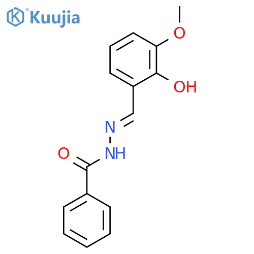Benzoic acid, [(2-hydroxy-3-methoxyphenyl)methylene]hydrazide structure