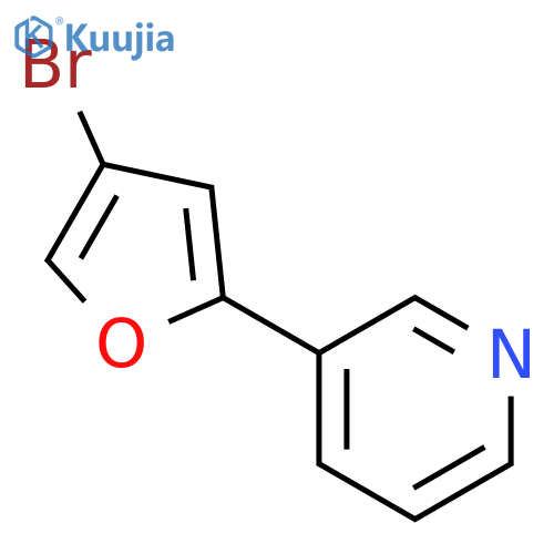 Pyridine, 3-(4-bromo-2-furanyl)- structure