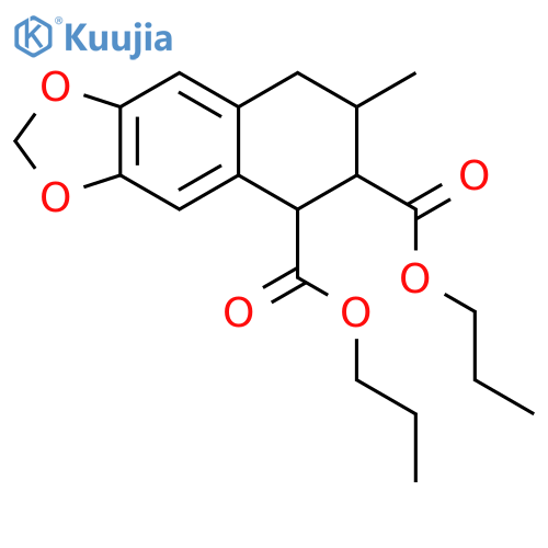 Naphtho[2,3-d]-1,3-dioxole-5,6-dicarboxylicacid, 5,6,7,8-tetrahydro-7-methyl-, dipropyl ester structure