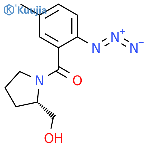 2-Pyrrolidinemethanol, 1-(2-azido-5-methylbenzoyl)-, (2S)- structure