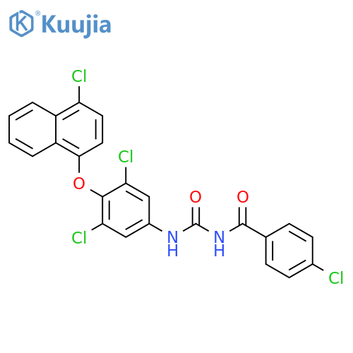 Benzamide,4-chloro-N-[[[3,5-dichloro-4-[(4-chloro-1-naphthalenyl)oxy]phenyl]amino]carbonyl]- structure