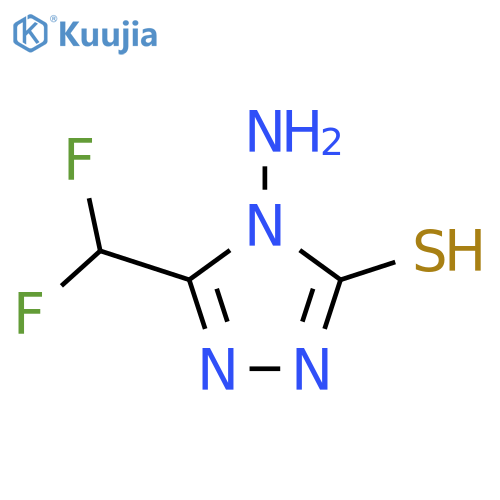 4-amino-5-(difluoromethyl)-4H-1,2,4-triazole-3-thiol structure