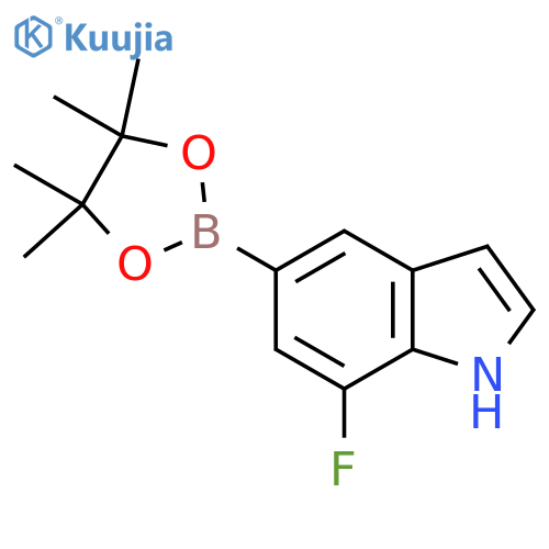 7-Fluoro-5-(4,4,5,5-tetramethyl-1,3,2-dioxaborolan-2-yl)-1H-indole structure