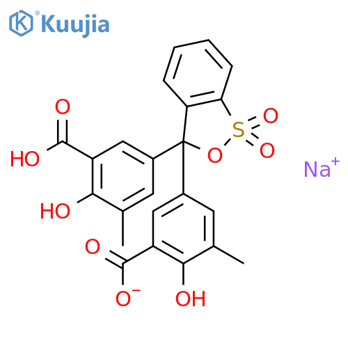 Sodium 5-[3-(3-carboxy-4-hydroxy-5-methylphenyl)-1,1-dioxido-3h-2 ,1-benzoxathiol-3-yl]-2-hydroxy-3-methylbenzoate structure