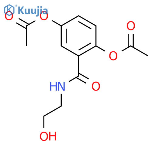 Benzamide, 2,5-bis(acetyloxy)-N-(2-hydroxyethyl)- structure
