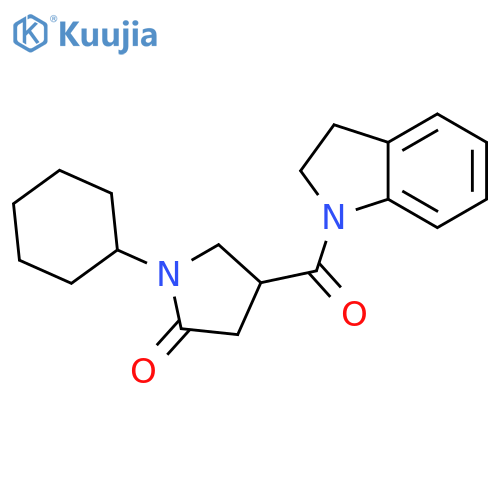 1-cyclohexyl-4-(2,3-dihydro-1H-indol-1-ylcarbonyl)-2-pyrrolidinone structure