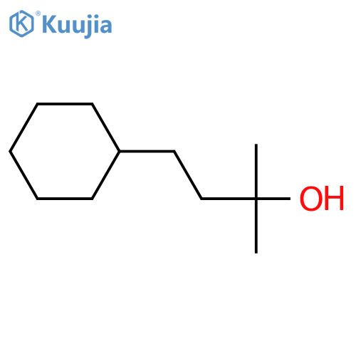 4-cyclohexyl-2-methylbutan-2-ol structure