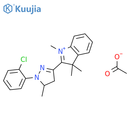 2-[1-(2-chlorophenyl)-4,5-dihydro-5-methyl-1h-pyrazol-3-yl]-1,3,3-trimethyl-3h-indolium acetate structure