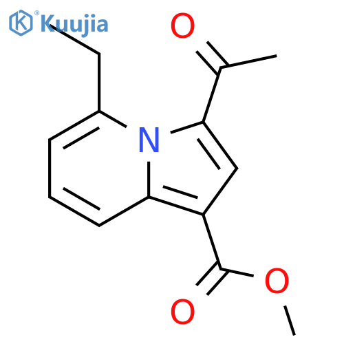 1-Indolizinecarboxylic acid, 3-acetyl-5-ethyl-, methyl ester structure