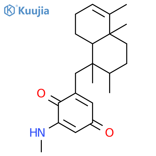 2-(methylamino)-6-{[(1R,2S,4aS,8aS)-1,2,4a,5-tetramethyl-1,2,3,4,4a,7,8,8a-octahydronaphthalen-1-yl]methyl}cyclohexa-2,5-diene-1,4-dione structure