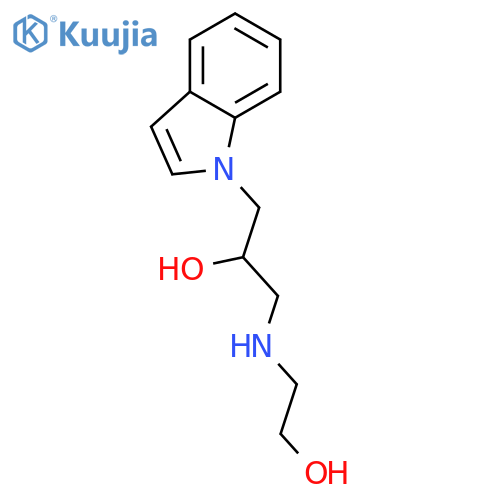1-(2-Hydroxy-ethylamino)-3-indol-1-yl-propan-2-ol structure