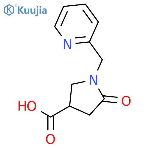 5-oxo-1-(pyridin-2-yl)methylpyrrolidine-3-carboxylic acid structure