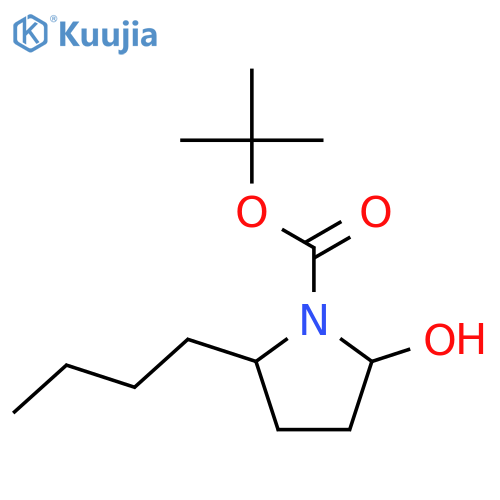 1-Pyrrolidinecarboxylic acid, 2-butyl-5-hydroxy-, 1,1-dimethylethyl ester structure