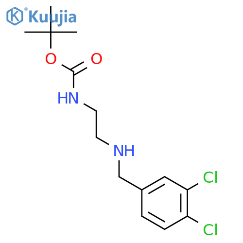 Carbamic acid, [2-[[(3,4-dichlorophenyl)methyl] amino]ethyl]-, 1,1-dimethylethyl ester (9CI) structure