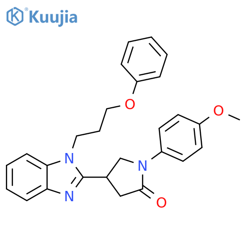 1-(4-methoxyphenyl)-4-1-(3-phenoxypropyl)-1H-1,3-benzodiazol-2-ylpyrrolidin-2-one structure